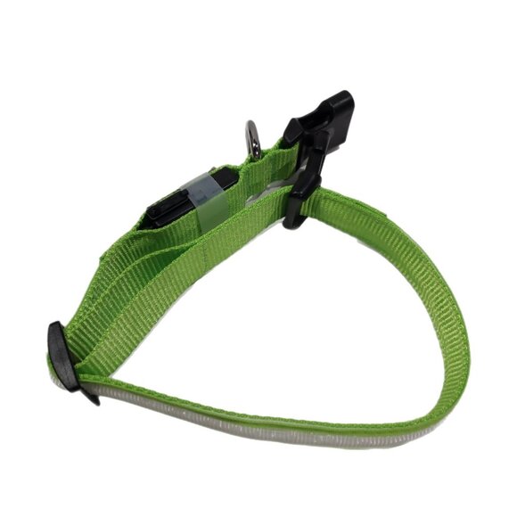 Masbrill Led Dog Collar Large Adjustable Reflective Nylon Lime Green Recharable - Picture 6 of 8